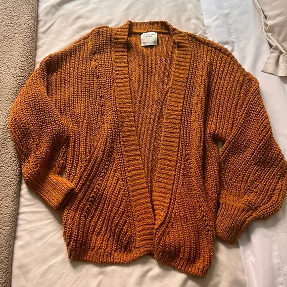 Abercrombie Orange Fall Cardigan-XL - Picture 6 of 9